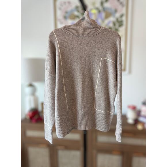 Studio by The Workshop Abstract Stripe Turtleneck Pullover Sweater Size Medium - Picture 2 of 11